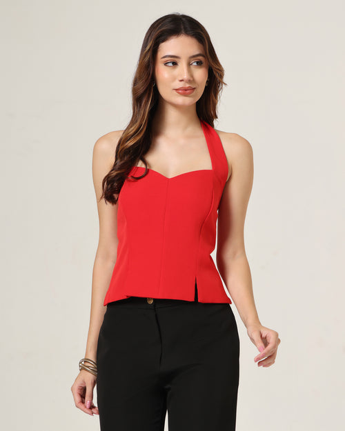 [Red] Sienna Top Model Front
